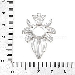 304ステンレスペンダント  クロスチャーム  ステンレス鋼色  38.5x27x2mm  穴：1.8mm&nbsp;STAS-L313-09P