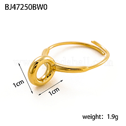 304ステンレススチールループリングベース  イオンプレーティング（ip）  18KGP本金メッキ  18mm&nbsp;STAS-OY019-72G