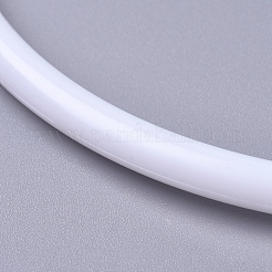 フープマクラメリング  工芸品および羽毛のある織物ネット/ウェブ用  ホワイト  129.5x5.5mm  内径：127.5mm&nbsp;DIY-WH0157-47D