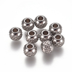変色しにくい304ステンレススチールビーズ  ロンデル  ステンレス鋼色  4x3.5mm  穴：1.5mm&nbsp;STAS-E482-25P