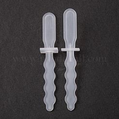 シリコンモールド  アイスポップ金型  短剣  ホワイト  86x15x2mm  約20個/セット&nbsp;BAKE-PW0001-082