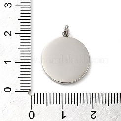 変色しない304ステンレススチールペンダントカボションセッティング  フラットラウンド  ステンレス鋼色  トレイ：3.8mm  18x16x1.9mm  穴：2.7mm&nbsp;STAS-K263-45P