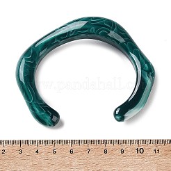 女性用ツイストアクリルカフバングル  波型  ダークスレートグレー  内径：1.77x2.36インチ（4.5x6cm）&nbsp;BJEW-F538-03B