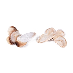 ツートンカラーの不透明プラスチック製ペンダント  蝶のチャーム  ペルー  31x41x4.5mm  穴：1.5~1.6mm  約221個/500g&nbsp;KY-N025-45