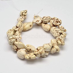 染めナゲット 天然ハウライト ビーズ 連売り  ミックスカラー  11~17x10~17mm  穴：1mm  約15.7インチ&nbsp;G-M139-M-A