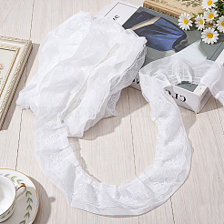 8ヤードの花のレーストリム  ジュエリー作り用ポリエステルリボン  服飾材料  ホワイト  2-1/4インチ（58mm）&nbsp;OCOR-HY0001-88B