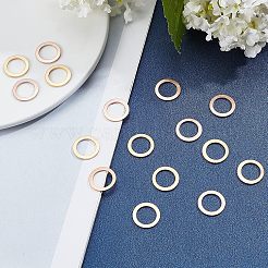 60個 2色PVD真空メッキ304ステンレススチールリンキングリング  ミックスカラー  15x1mm  30個/カラー&nbsp;STAS-UN0018-37