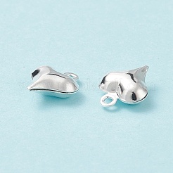 304ステンレススチールチャーム  ハート  銀  8.5x6x3mm  穴：1mm&nbsp;STAS-I138-11A-S
