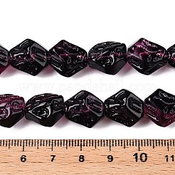 電気メッキガラスビーズセット  ナゲット  カメリア  13.5~14x13.5x10mm  穴：0.9mm  約49~50個/連  26.97~27.56インチ（68.5~70cm）&nbsp;EGLA-N012-09B