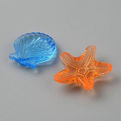 透明なアクリルビーズ  穴なし/ドリルなし  混合図形  19.5~30x14~27x6~13mm  301個/袋&nbsp;OACR-WH0032-16A
