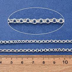 304ステンレススチールローロチェーン  溶接されていない  スプールで  銀  3x1mm&nbsp;SA-CBA4160-11S