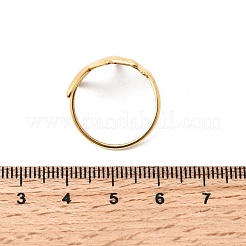 女性用304ステンレススチールオープンカフリング5個  ヒトデ  イオンプレーティング（ip）  18KGP本金メッキ  内径：17.6~18mm&nbsp;RJEW-K313-10G