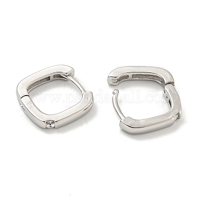 真鍮製フープピアス  プラチナメッキ  11.5x2mm&nbsp;EJEW-L211-010Q-P-1