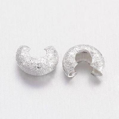真鍮製つぶし玉カバーカシメ玉カバー  ニッケルフリー  銀色のメッキ  直径3.2mm  穴：1.2mm&nbsp;KK-G015-S-NF-1