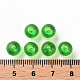 透明なアクリルビーズ  ラウンド  芝生の緑  8x7mm  穴：2mm  約1745個/500g&nbsp;MACR-S370-A8mm-734-4
