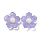 クリア樹脂カボション  グリッターパウダー付き  花  ミックスカラー  20x20x7mm&nbsp;RESI-CJC0013-04-2