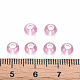 透明なアクリルビーズ  ラウンド  ピンク  6x5mm  穴：1.8mm  約4400個/500g&nbsp;MACR-S370-A6mm-702-4