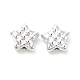 メッキccbプラスチックビーズ  スター  プラチナ  18.5x20.2x9.3mm  穴：3mm&nbsp;PACR-C004-10P-1