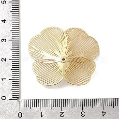 真鍮カボション  ラインストーン付き  長持ちメッキ  ニッケルフリー  花  18KGP本金メッキ  31x35x5.5mm&nbsp;KK-A275-06B-G
