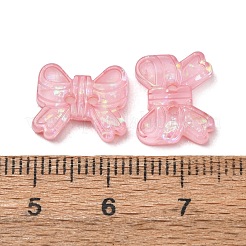 2穴の不透明樹脂ボタン  蝶結び  ピンク  10x13x2.5mm  穴：1.2mm&nbsp;RE-CBA2FC9-08