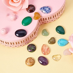 天然石カボション  15~25x18~20x6~7mm  1個/スタイル  23個/箱&nbsp;G-PH0029-01