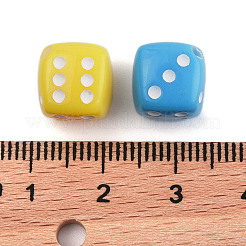 不透明なアクリルビーズ  サイコロ  ミックスカラー  12x12x12mm  穴：2mm  約588個/500g&nbsp;OACR-P028-03B