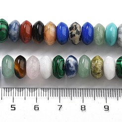 混合宝石ビーズ連売り  ソーサービーズ  染めと未染色の混合  10x5mm  穴：0.7mm  約40個/連  8.19''~8.54''（20.8~21.7センチメートル）&nbsp;G-P559-A14-02