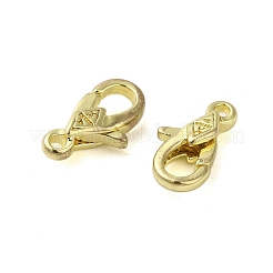 真鍮カニカン  カドミウムフリー＆ニッケルフリー＆鉛フリー  ゴールドカラー  11x6x3mm  穴：1mm&nbsp;KK-B089-34G