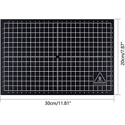 3D印刷ビルドサーフェス  接着剤付き  3Dプリンター用  長方形と正方形  ブラック  30x20x0.08cm  22x22x0.07cm  2シート/セット&nbsp;AJEW-OC0001-38