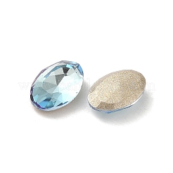 ガラスラインストーンカボション  ポイントバック＆バックメッキ  多面カット  オーバル  光azore  6x4x2mm&nbsp;RGLA-P037-08A-D202