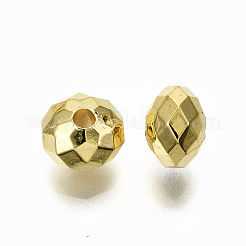 CCBプラスチックビーズ  多面カット  ロンデル  ゴールドカラー  6x4.5mm  穴：1.4mm  約2093個/161g&nbsp;LS-CCB-T011-34G