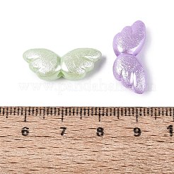 テクスチャのある不透明アクリルビーズ  ウイング  ミックスカラー  9x21.5x6mm  穴：2mm  約795個/500g&nbsp;OACR-N160-04