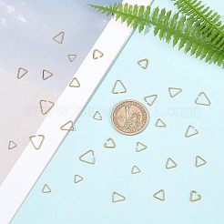 600個 6スタイル 真鍮オープンクイックリンクコネクター  フレームコネクター  三角形  ゴールドカラー  5.5~9x6.5~10x0.6~1mm  100個/スタイル&nbsp;FIND-CA0004-01