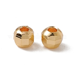 真鍮ビーズ  長持ちメッキ  ラウンド  18KGP本金メッキ  4x3.5mm  穴：1.5mm&nbsp;KK-A171-03G-01