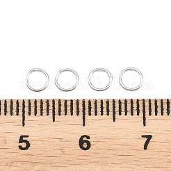 真鍮は、丸カンを閉じ  ラウンド  プラチナ  24ゲージ  4x0.5mm  内径：3.5mm  約50個/セット&nbsp;KK-D257-01P-08