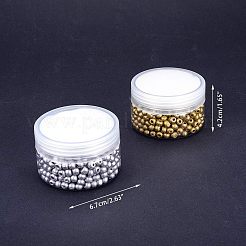 スプレー塗装天然木ビーズ  ラウンド  銀＆金メッキ  6x5mm  穴：2mm  1000個/箱&nbsp;WOOD-NB0001-18