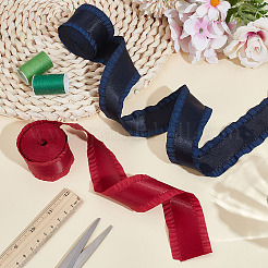 10ヤード 2色ポリエステルフリルリボン  服飾用  ミックスカラー  1-5/8インチ（40mm）  5ヤード/カラー&nbsp;OCOR-ME0001-20