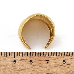 304ステンレススチールオープンカフリング  18KGP本金メッキ  18mm  調整可能&nbsp;RJEW-R014-02G-01