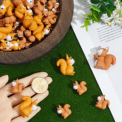 30個 3スタイル PVCプラスチック リス ミニチュアオーナメント  マイクロランドスケープホームドールハウスアクセサリー  小道具の装飾のふりをする  キャメル  21~37x11~17x22.5~36.5mm&nbsp;DJEW-SP0001-26