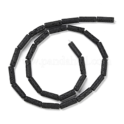 天然溶岩岩ビーズ連売り  コラム  13~13.5x4~4.5mm  穴：1mm  約28個/連  15.04''（38.2センチメートル）&nbsp;G-M401-C01