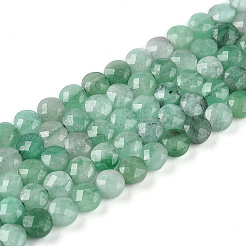 天然エメラルドビーズ連売り  ファセットコインフラットラウンドビーズ  3.5x4x2.5mm  穴：0.7mm  約106~107個/連  15.28~15.43''（38.8~39.2センチメートル）&nbsp;G-T141-64