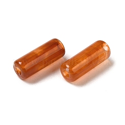 透明なアクリルビーズ  コラム  サドルブラウン  18x7mm  穴：2.5mm  約787個/500g&nbsp;OACR-A021-09B