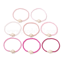 女性用ガラスブレスレット  ブレスレットセット  カメ  ミックスカラー  内径：2.17インチ（5.5cm）&nbsp;BJEW-MZ00320