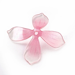 アクリルビーズキャップ  熱収縮ピース付き  花  16.5x16x5mm  穴：1.5mm&nbsp;SACR-E002-03