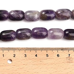 天然石アメジストビーズ連売り  コラム  14~15x10~11mm  穴：1.2mm  約27個/連  15.75''（40センチメートル）&nbsp;G-H319-A02-02