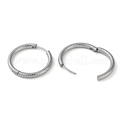 変色しない304ステンレススチール製フープピアス  ステンレス鋼色  22x23x2.5mm&nbsp;EJEW-H111-01F-P