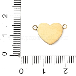 304ステンレススチール製コネクトチャーム  縁が波打ったハート  エナメル  ゴールドカラー  11x16.5x1.5mm  穴：1.4mm&nbsp;SA-CBA2C9D-03G