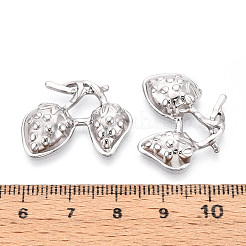 304ステンレスペンダント  ストロベリーチャーム  変色防止  ステンレス鋼色  19x24.1x4.4mm  穴：1mm&nbsp;STAS-T065-71P
