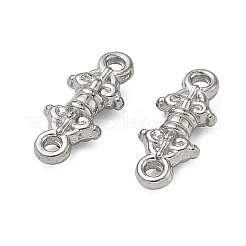 304ステンレススチールリンク  バイキングノットコネクターチャーム  変色しない  ステンレス鋼色  11x4.5x2.5mm  穴：1mm&nbsp;STAS-D211-07P