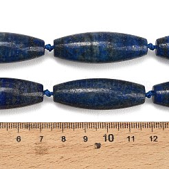 天然石ラピスラズリビーズ連売り  ライス  染め  40.5~41.5x14~14.5mm  穴：1.2mm  約9個/連  15.20''~15.55''（38.6~39.5センチメートル）&nbsp;G-L654-G19-01